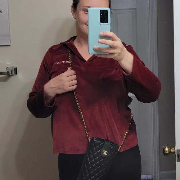 Black Quilted Mini Bag with Gold Accents - Picture 9 of 9